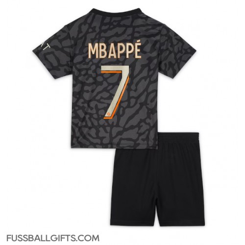 Paris Saint-Germain Kylian Mbappe #7 Fußballbekleidung 3rd trikot Kinder 2023-24 Kurzarm (+ kurze hosen)